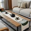 Chinese - Style Minimalist Abstract Landscape Table Runner, Living Room Coffee Table Decor, Dining Table Long Cloth