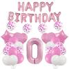 Pink Birthday Theme Pink Aluminum Film Balloon Set with Latex Sequin Balloon Decorations