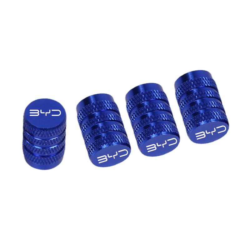 4PCS Car Wheel Tire Parts Valve Stem Caps Cover for BYD Atto 3 Dolphin Seal Seagull Sealion SHARK Dolphin Song Plus Yuan Plus