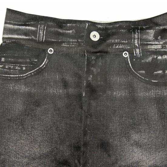 Damen Jeans Hohe Taille Slim Denim Print Stretch Bleistifthose für die Arbeit