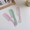 European & American Fashion Marble Texture Acetate Hair Comb - Large Handle, Anti-Static