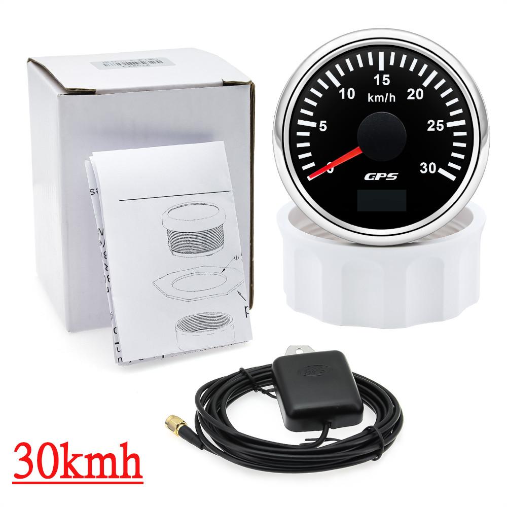 30/60/80/120/200 Km/h 52MM Digital GPS Speedometer Gauge with Antenna Boat Car Speed Gauge Meter With 7 Color Backlight 12V/24V