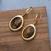 Design cut natural stone stainless steel pendant earrings fashion merchandise gifts quality earrings