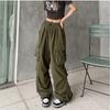 New Design High Street Overalls Women's Loose Straight Wide-leg Big Pocket Casual Retro Leggings Tide