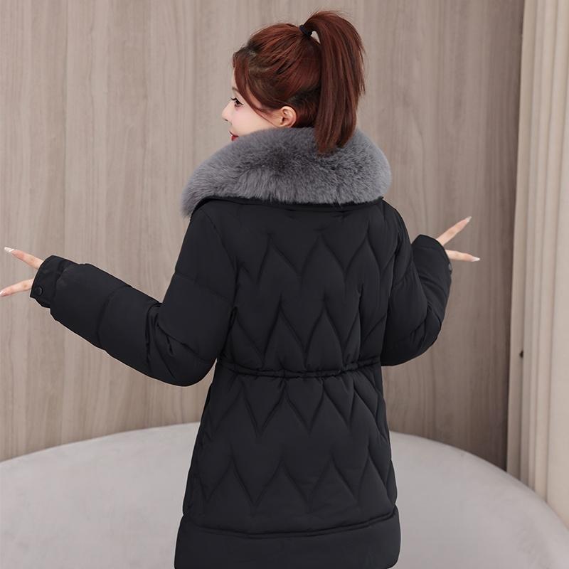 Herbst Winter Verdicken Warmer Parka Damen Lässig Einfarbig Große Tasche Locker Kurze Jacken Oberbekleidung