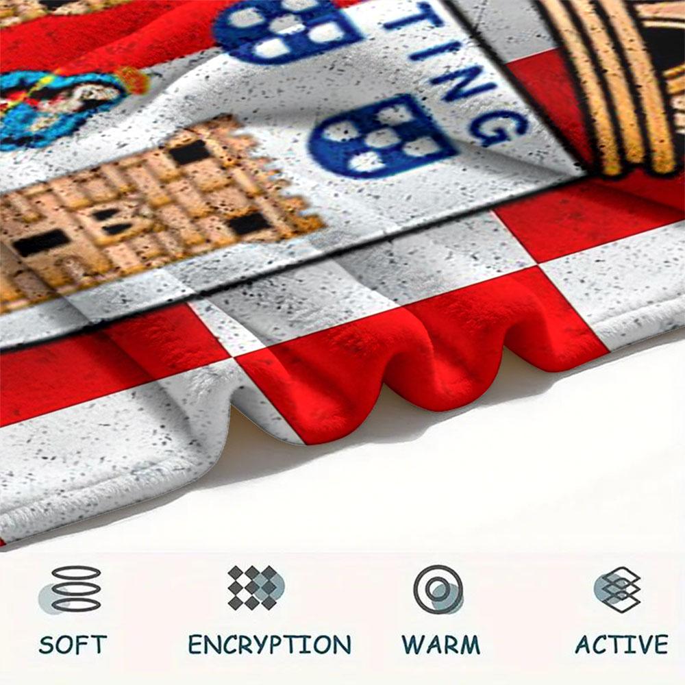 1PC Sporting Clube De Braga Patterned Flannel Blanket Suitable For All Seasons for Home Decor Warmth and Comfort Gifts Holiday Present