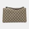 [Pre-Owned] Dionysus Chain Tiger Head Buckle Logo Canvas And Leather Shoulder Bag Small - Very Good #AJX2BY