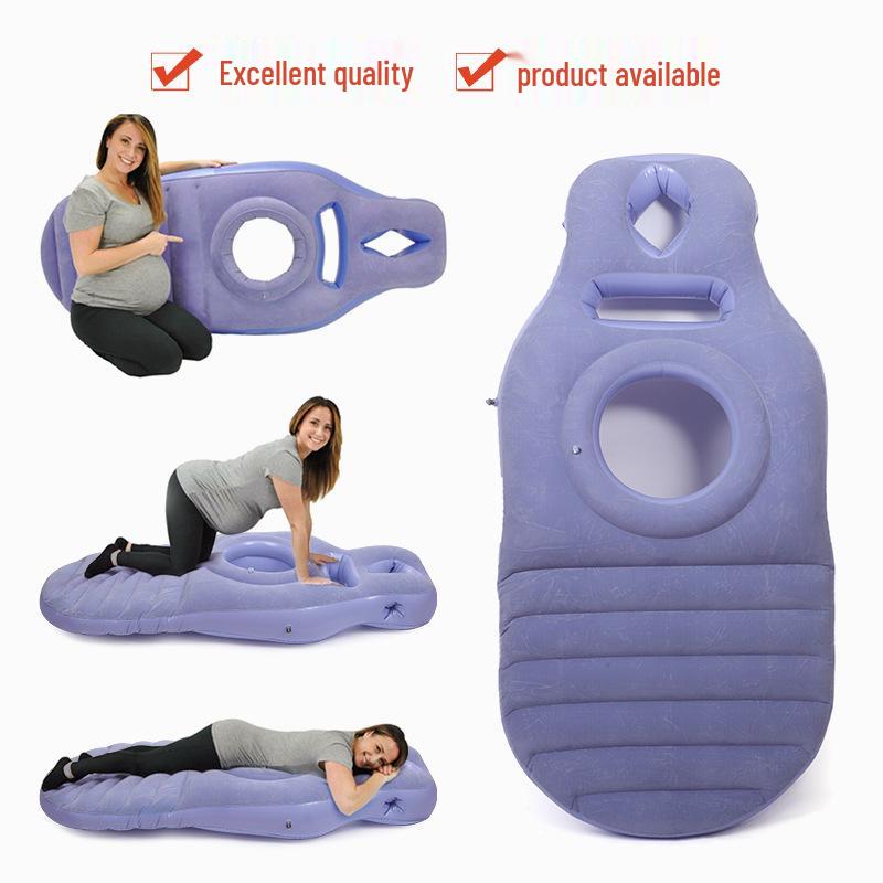 PVC Inflatable Pregnancy Pillow - O-Shaped Prone Sleeping Mattress for Comfort