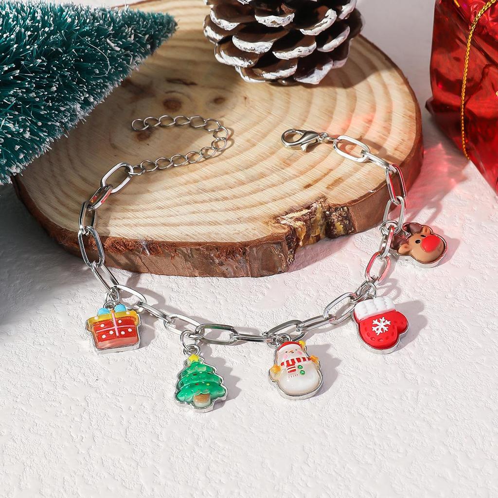 Cross-border European & American Halloween Christmas Snowman Pendant Bracelet