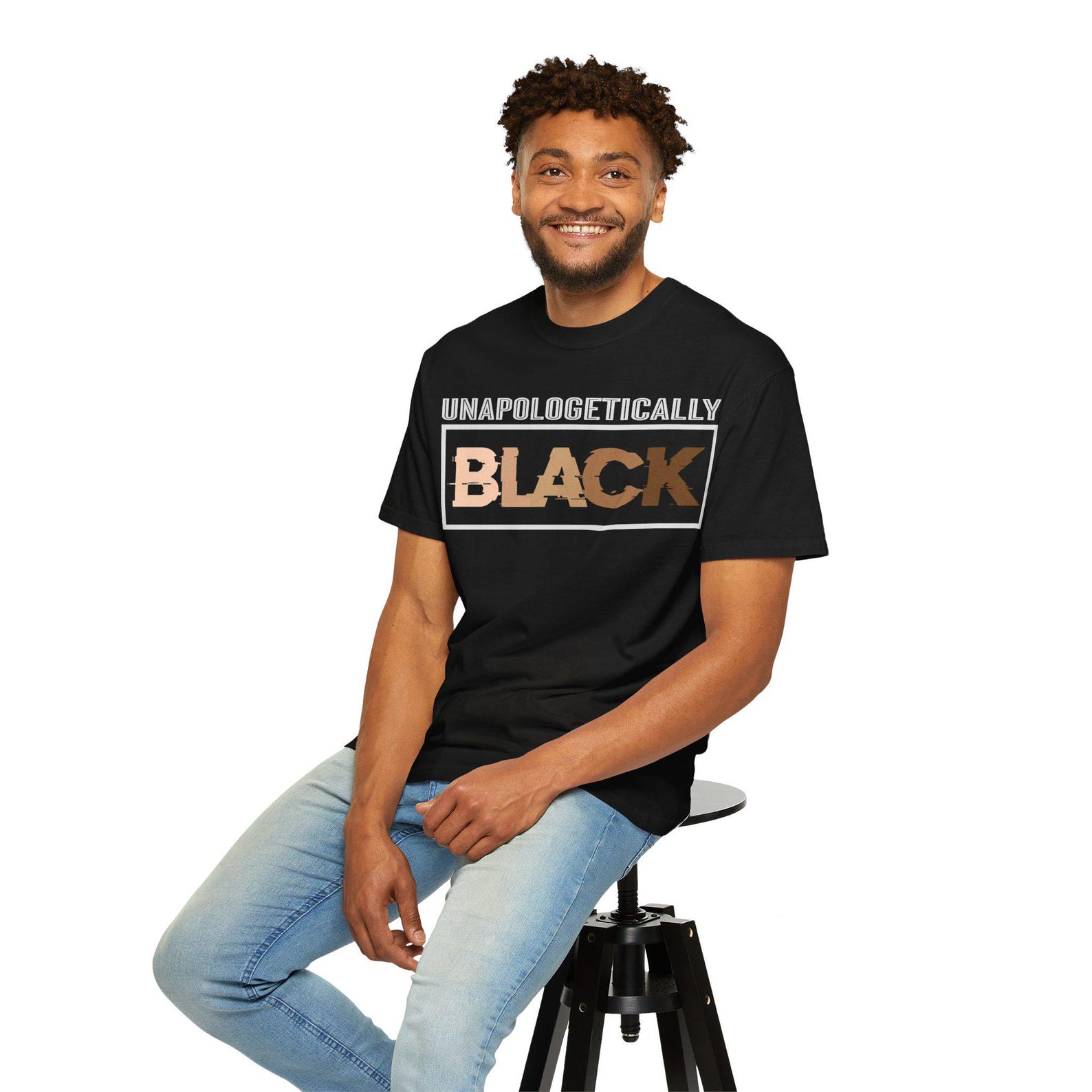 Unapologetically Black T-shirt, Statement Cotton Tee M