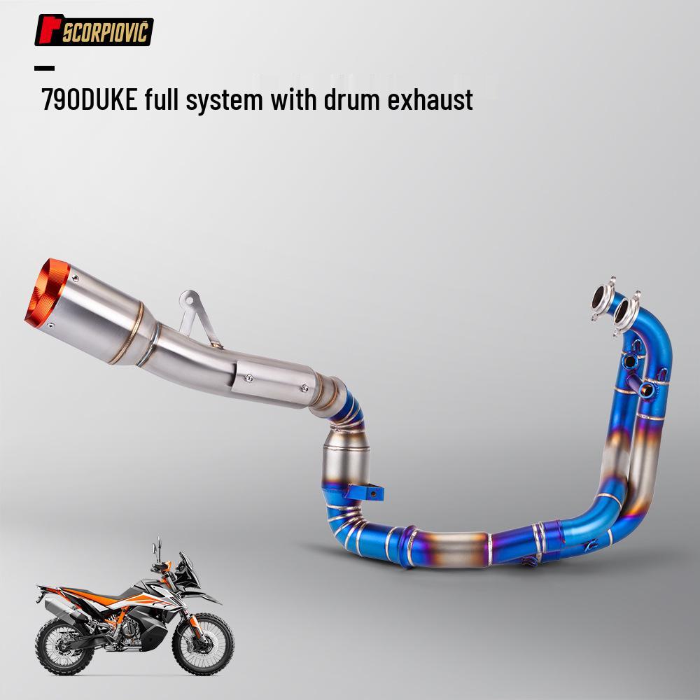 790DUKE Stainless Steel Exhaust Pipe Kit - Debaffled/Baffle Option, Direct Fit