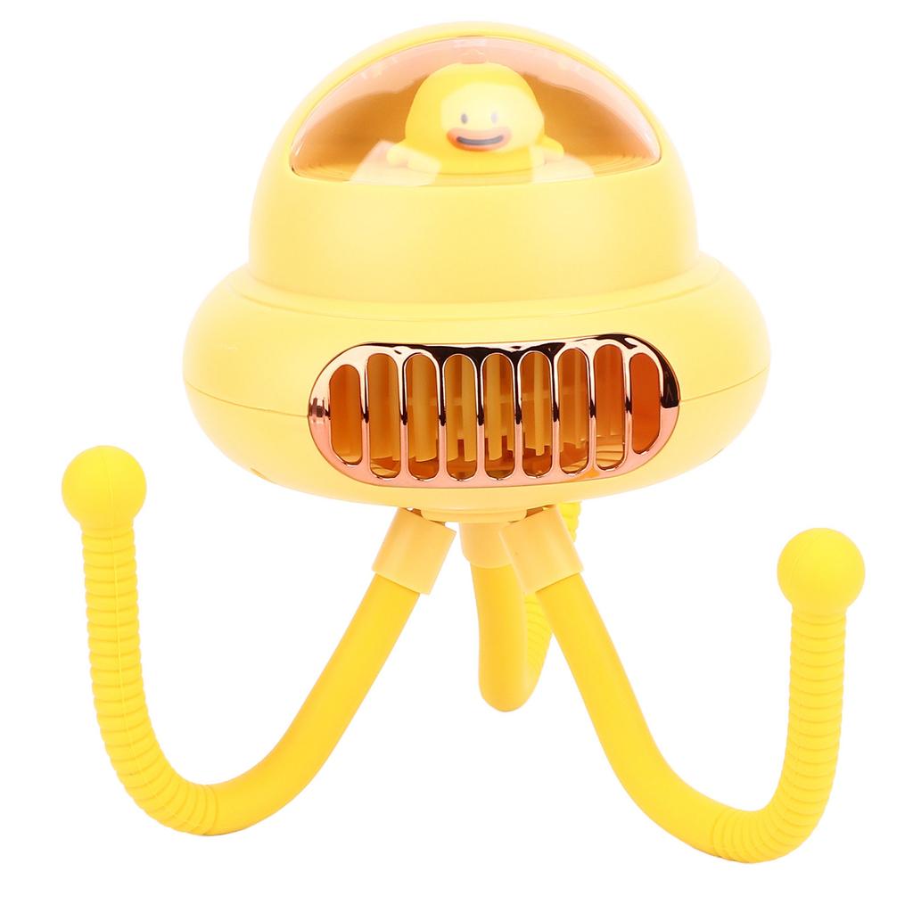 Stroller Fan Bendable Octopus Legs Space Capsule Leafless Fan Multifunctional Portable 3 Speed