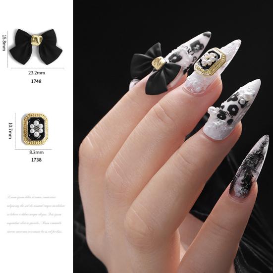 Nail Art Decoration Craft 3D Stereo Self-adhesive Long Lasting Bowknot Nail Art Decoration for Women Daily Life