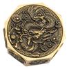 Brass Eight-Sided Money Rotating Cube Stress Relief Handheld Portable Win Instantly Dice Dragon Year Wealth Decoration