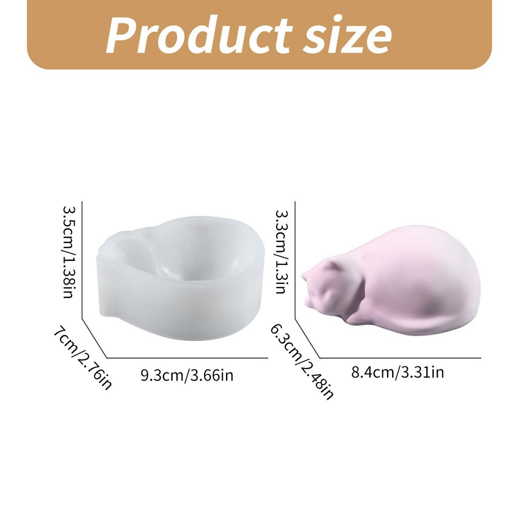 Cats Shape Silicone Pen Holder Molds Desk Pen Stand Molds Sleeping Cats Desk Accessory Crafting Molds Pen Holder Moulds