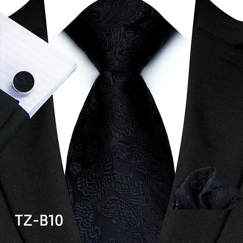 Pattern Men'S Wedding Suit Tie Pocket Towel Cuff Set