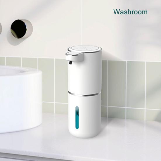 Yousheng 1 Set Soap Dispenser Adjustable USB Rechargeable Touchless Foaming Soap Dispenser for Bathroom Kitchen