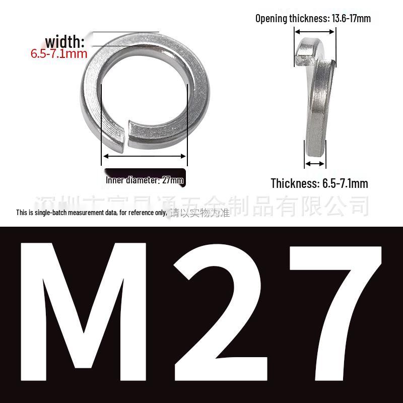 316 Stainless Steel Spring Washers, M1.6-M30, GB93, Bulk Pack