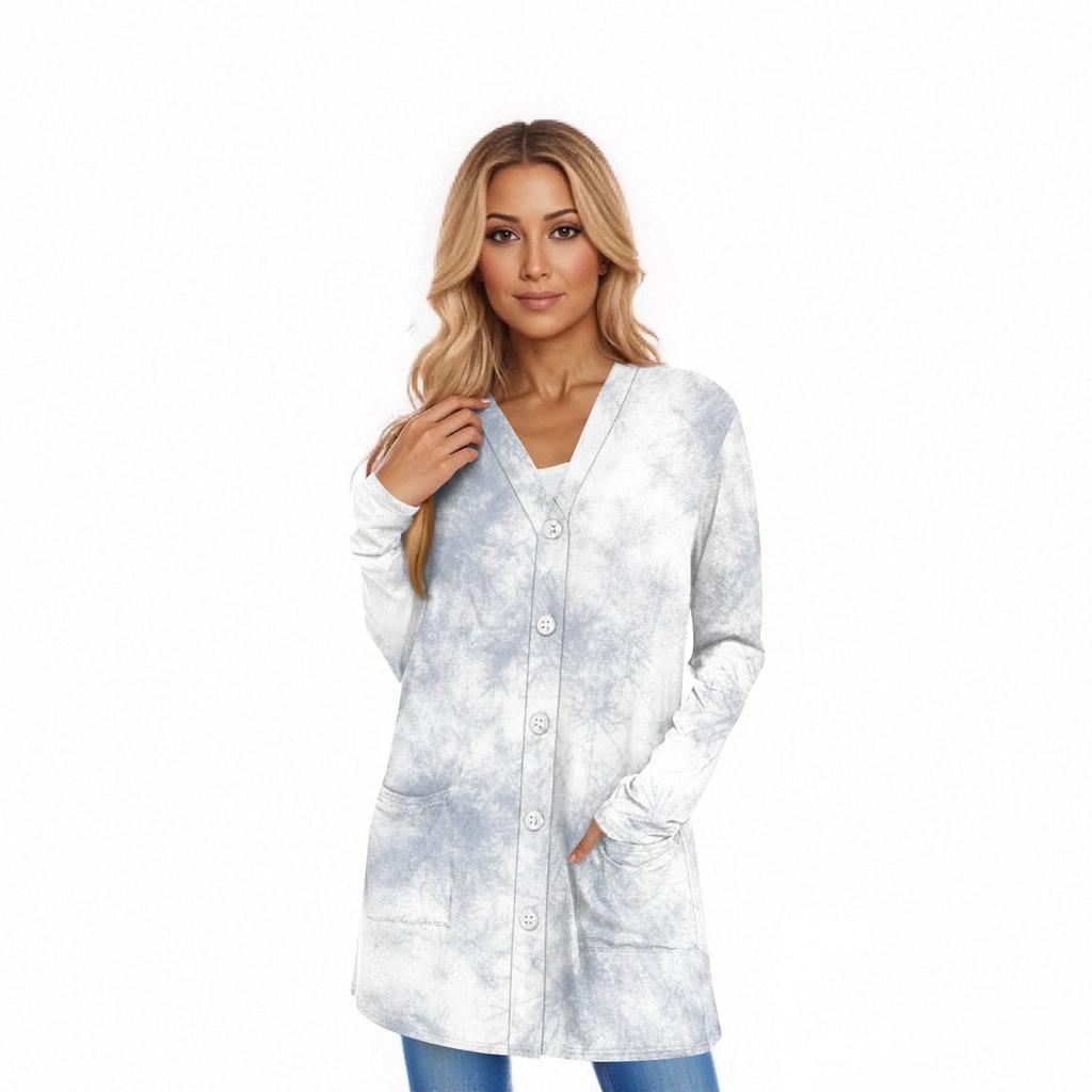 Women's Long Sleeve Cardigan Casual Jacket With Pockets Top