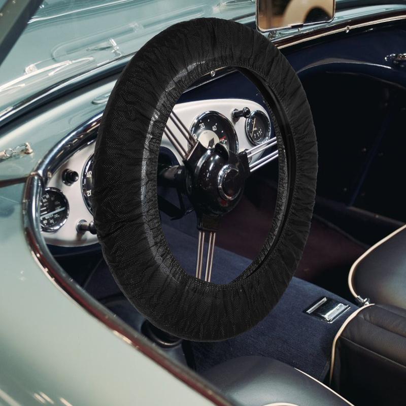 

50pcs Steering Wheel Covers Nonwoven Universal Car Vehicle Protector For Auto Gear Selector Elastic Disposable Caps For Valet