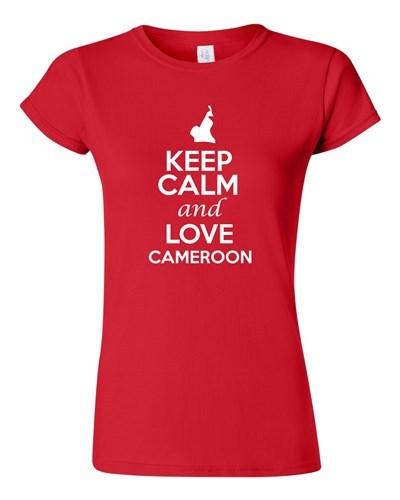Junior Keep Calm And Love Cameroon Country Nation Patriotic Novelty T-Shirt Tee Unisex T-Shirt XXXXL