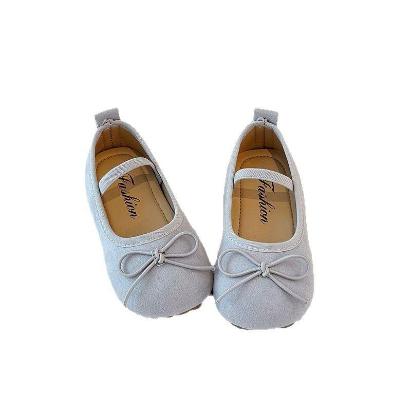 Girls Shoes Low Top Princess Suede Shoe Spring New Shallow Elastic Band Casual Designer Students Ballet Shoes Child I03132