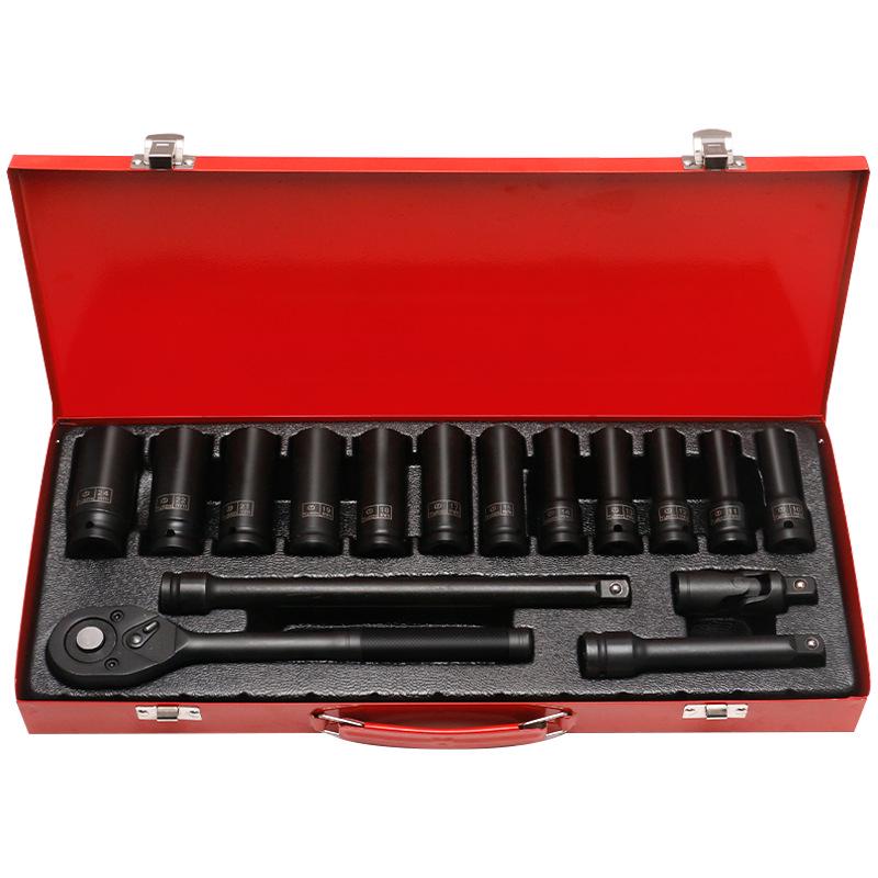 1/2" Extended Heavy-Duty Pneumatic Socket Set for Electric Wrench