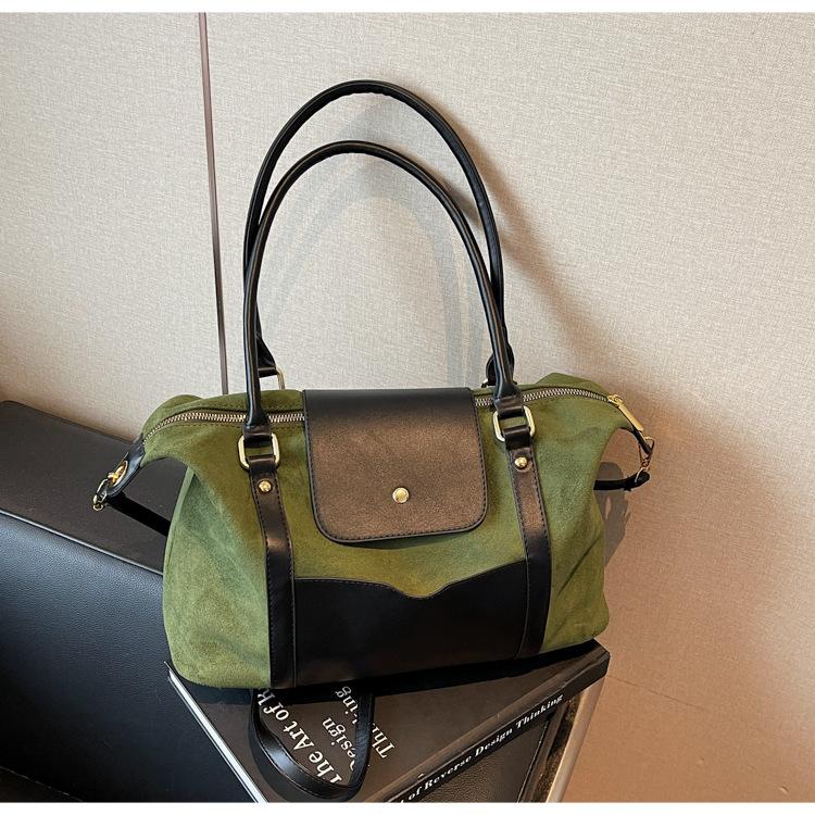 Frosted Retro Bag Women's Large Capacity Autumn and Winter Messenger Bag Single Shoulder Underarm Commuter Tote Bag