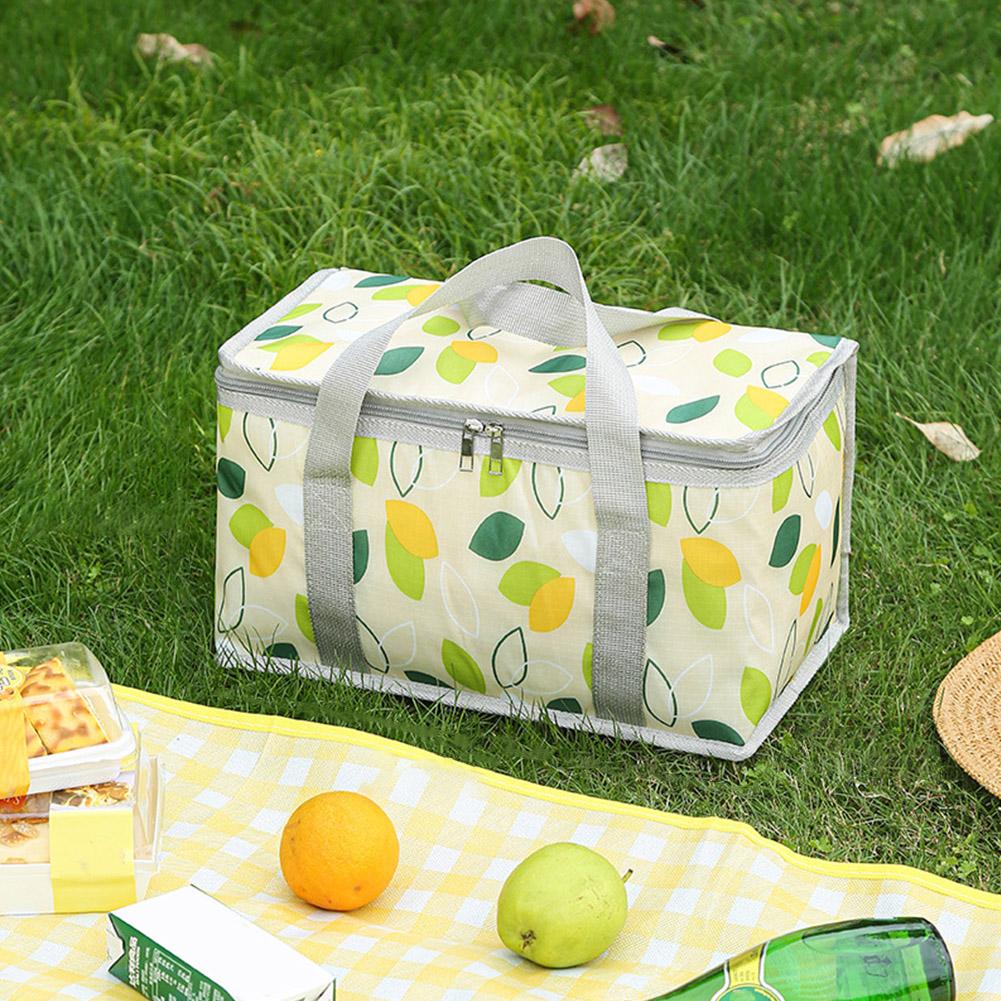 Kostkovaná pikniková taška Velká kapacita Přenosná taška s chladicím sáčkem Ochrana proti chladu Krabička na oběd Izolační taška na pláž Školu Kancelář
