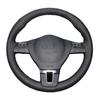 DIY Hand-stitched Black Artificial Leather Car Steering Wheel Covers For Volkswagen VW Golf Tiguan Passat B7 Passat CC Touran