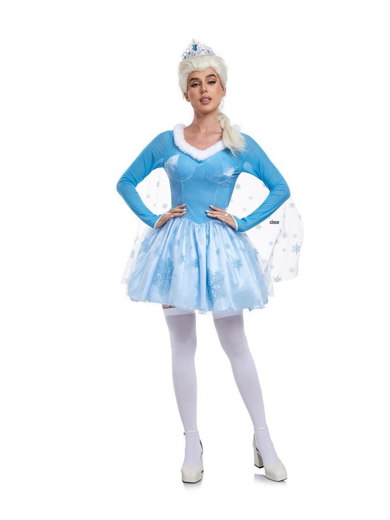 Disney Princess and Villain Cosplay Costumes: Snow White, Belle, Anna, Ariel, Evil Queen, Sleeping Beauty, Red Queen.