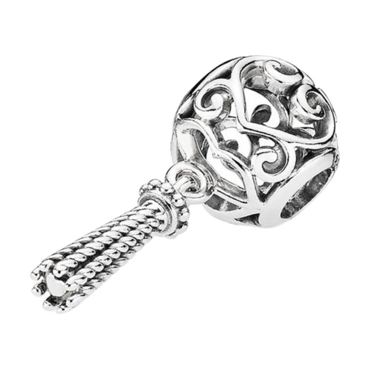Pandora Tassel Design 925 Silver Pendant Unisex pendants 797037 Box