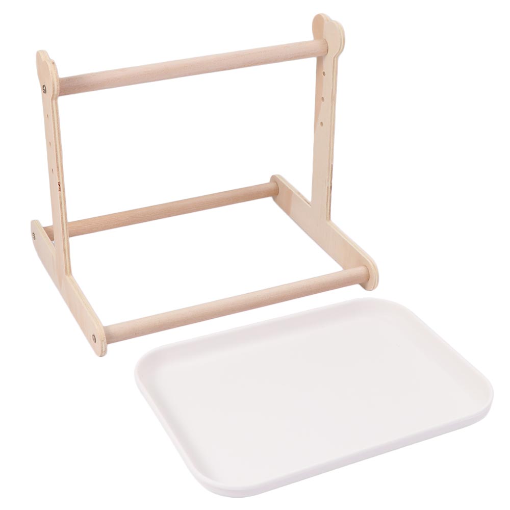 Interactive Parrot Desktop Stand Creative Wooden Parrot Stand  Relieve Boredom