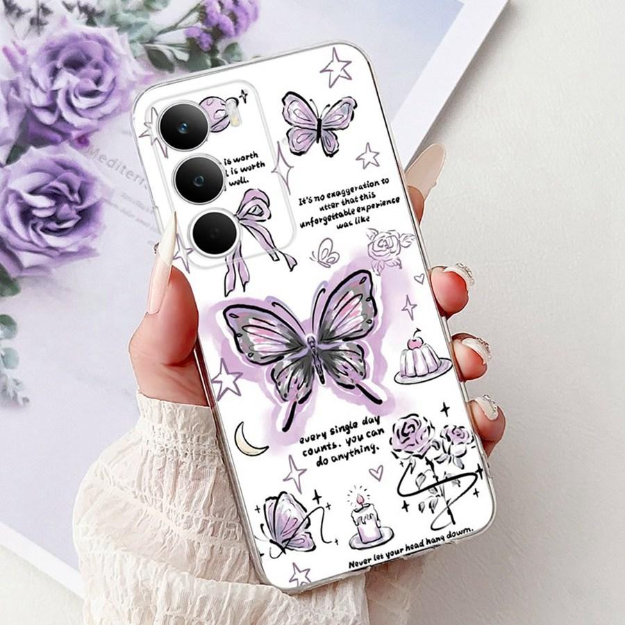 Handyhülle für Realmel C71 2025 Hülle TPU Weiche Silikonhülle Stoßfester Bumper Oppo realme C71 C 71 4G Cartoons Schmetterling