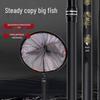 Ultra-Hard Telescopic Carbon Landing Net: Super Strong, Lightweight, Retractable, Double Position Folding Pole