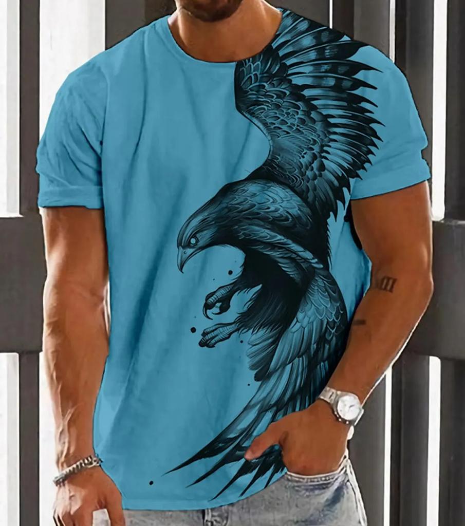 Pánské tričko pro muže Trička s 3D potiskem s grafikou Wolf Trička Módní topy nadměrné velikosti Krátké rukávy Léto Dámské Oblečení Trička Topy