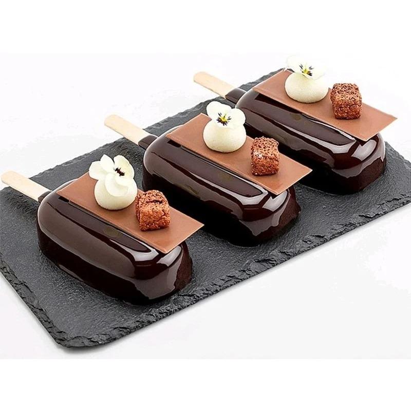 Silicone Ice Cream Mold DIY Homemade Popsicle Molds Freezer Juice 4 Cell Big Size Ice Cube Tray Popsicle Barrel Maker Mould