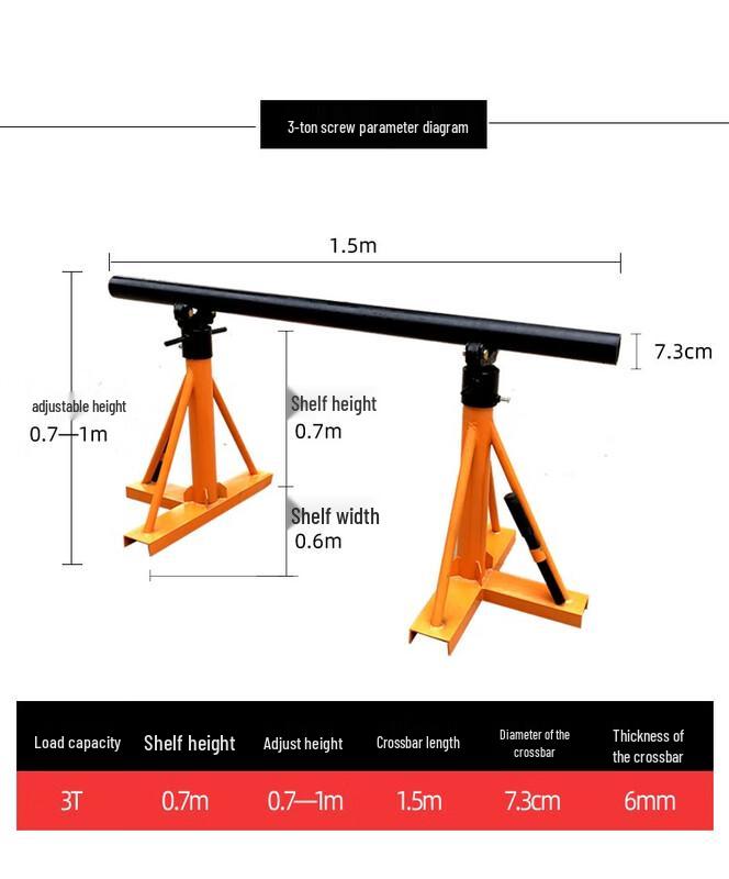 Reinforced 3-Ton Cable Reel Stand