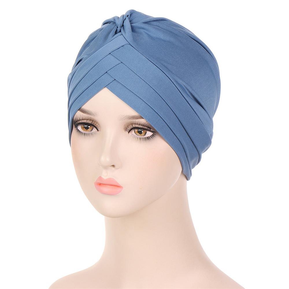 Indian Turban Muslim Women Hijab Floral Printed Hat Cancer Chemo Cap Islamic Hair Loss Cover Beanie Bonnet Head Scarf Pleated