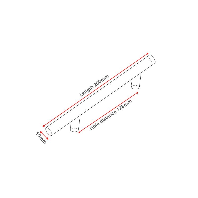 

NAIERDI Меблеві ручки з нержавіючої сталі 10 мм Кухонна дверцята Шафа тягне ручки ящиків Фурнітура 10-128
