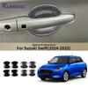 For Suzuki Swift 2024 2025 4PCS Car Door Handle Scratch Resistant Protective ABS Carbon Fiber Style Sticker
