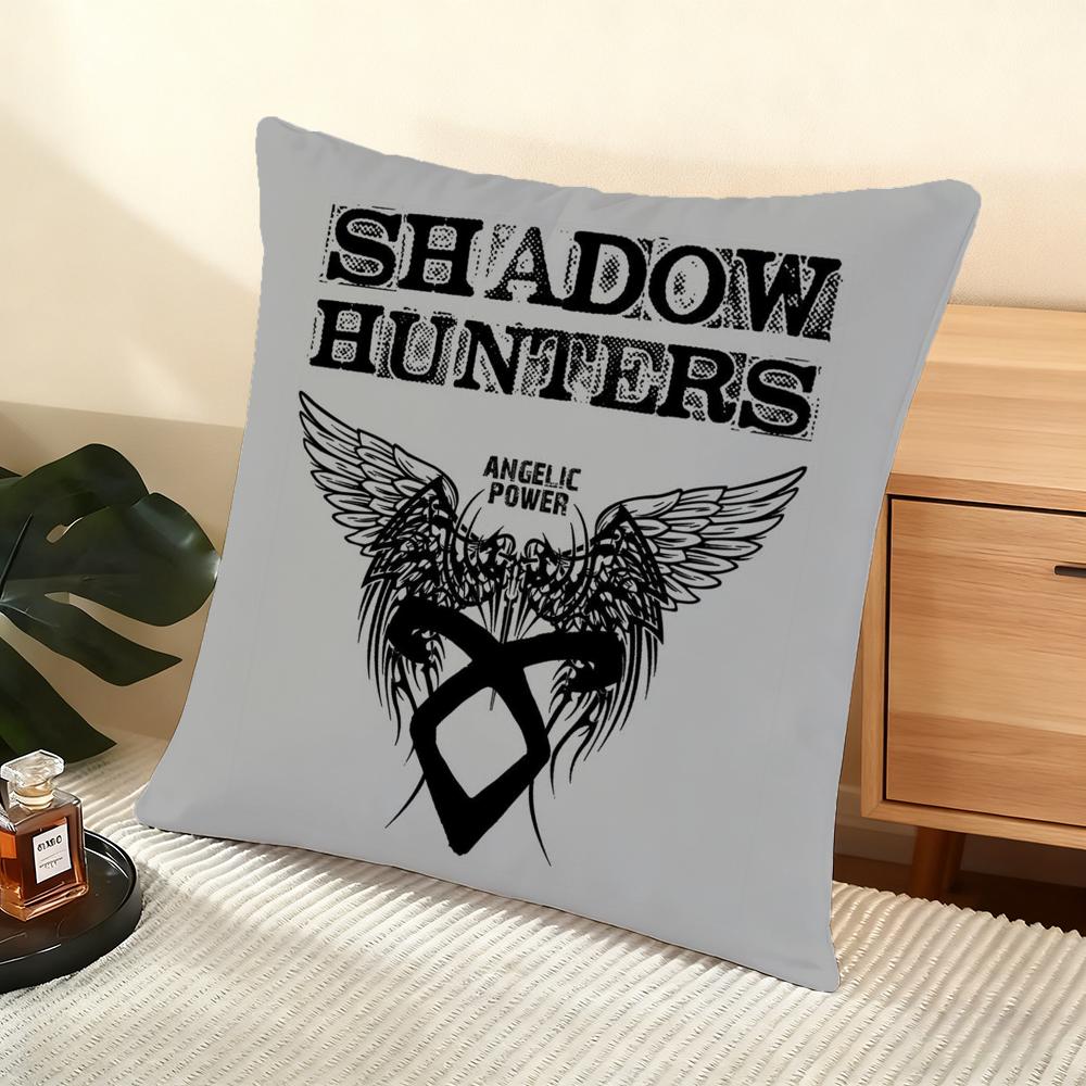 S-Shadowhunters Cushion Cover Soft Short Plush Pillow Cover Smooth Cozy Texture Aesthetic Cushion Case Home Decor