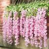 Wisteria Artificial Flowers Garland Wisteria Flowers Hanging Decoration 12 Pcs - Light Pink