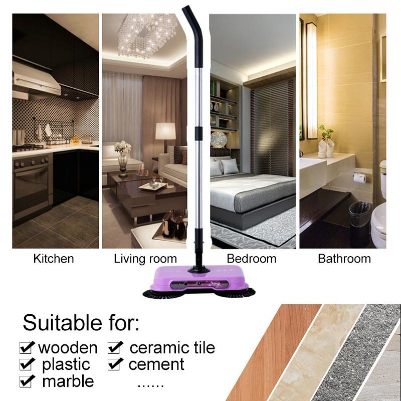 Domácí úklid Ruční tlačný automatický zametačový kartáč včetně kartáče a lopatky a koše na odpadky Čistič bez elektřiny 2v1