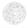Plush Christmas Tree Skirt White Faux Fur Xmas Trees Sequin Carpet Mat Small Skirts Home Party Decorations