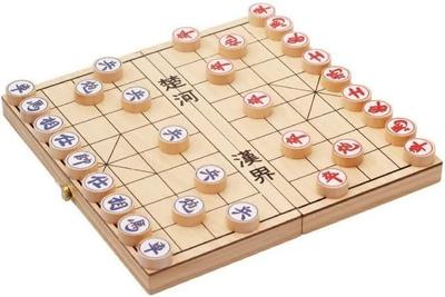 Chinese Chess Xiangqi Set, Foldable, Portable Wooden Chess Board Game, Gift, Portable Folding Board, Solid Wood Chess Set, Wooden Chess Board