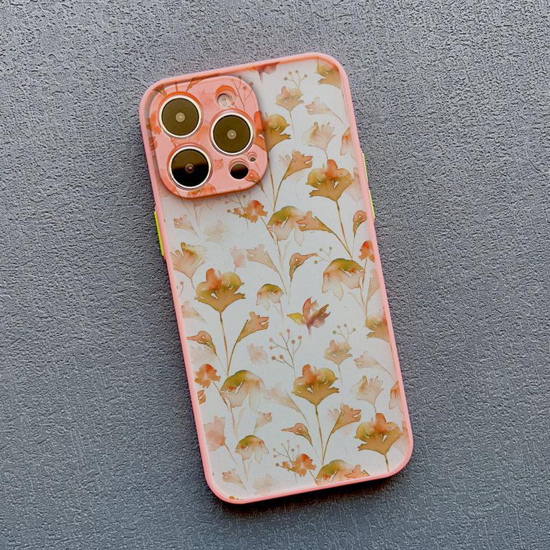 Akvarell Blomst Plante Telefondeksel For iPhone 12 13 Pro Max Mini 16 15 11 Pro Max XR XS X 14 7 8 Plus SE2 Støtsikkert Bakdeksel