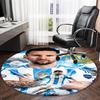 1pc M-Messi3 Carpet, Round Rug, Comfortable, Suitable for Entryways, Living Rooms, Office, And Bedrooms, Christmas Decoration