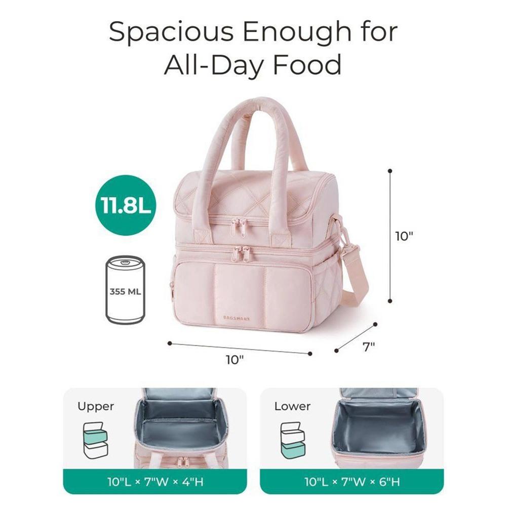 Reusable Polyester Lunch Bag with Excellent Heat Retention for Cold or Hot Items Perfect for Daily Commute Travel