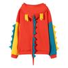 Fashion Women Casual Loose Long Sleeve Splice Dinosaur Sweatshirt Tops